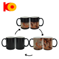 Venta caliente Redonda de color Cambio de café Ceramic Cafet Mug